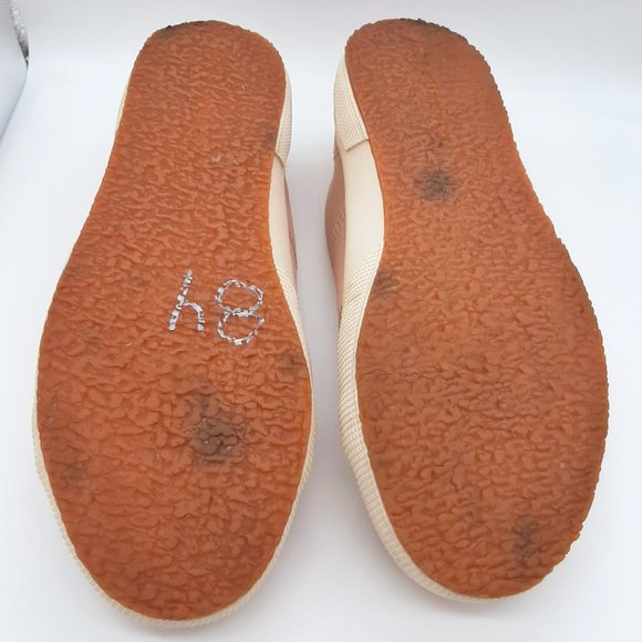 Superga Rose Gold Satin Low Top Sneakers - 8 - Picture 10 of 11